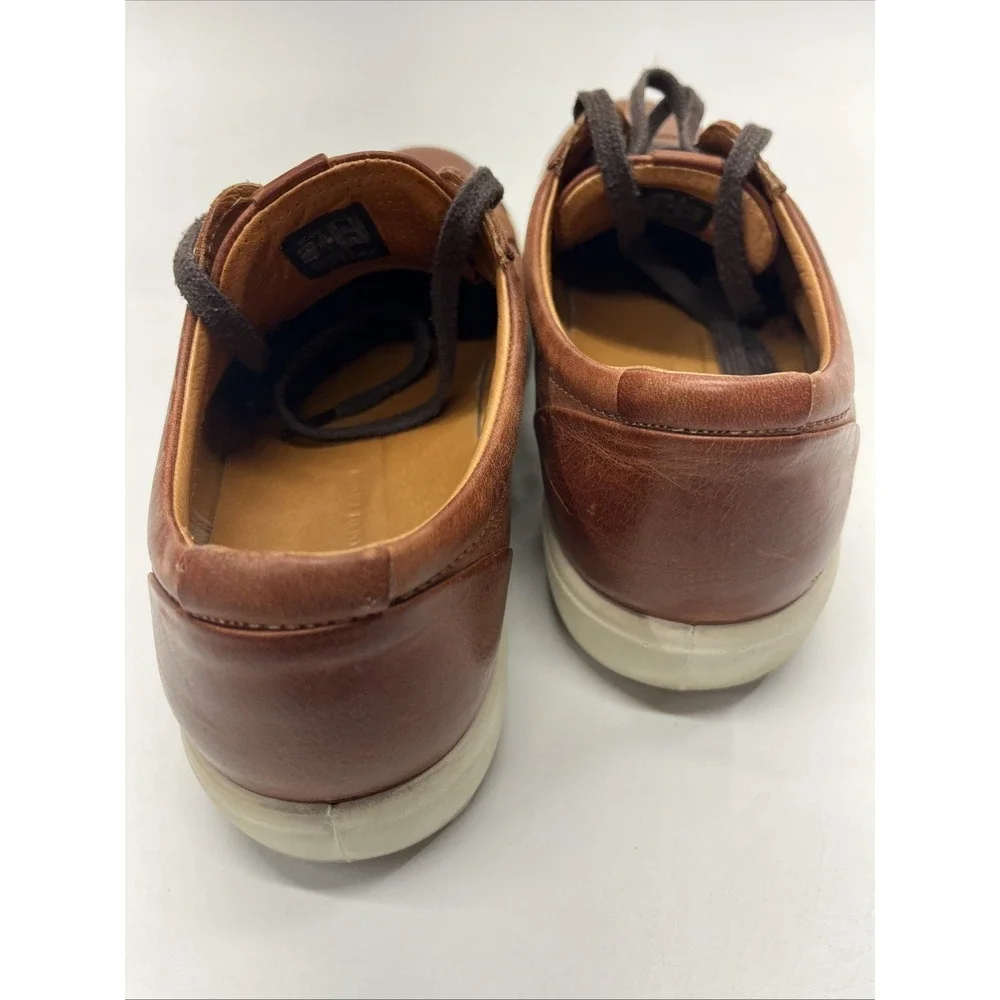 ECCO Soft  7 Shoe Mens Size 12.5 Brown Leather Lace Up Casual Comfort Sneaker